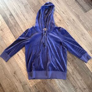 Y2K Juicy Couture Periwinkle Zip-Up Sweater Size Large